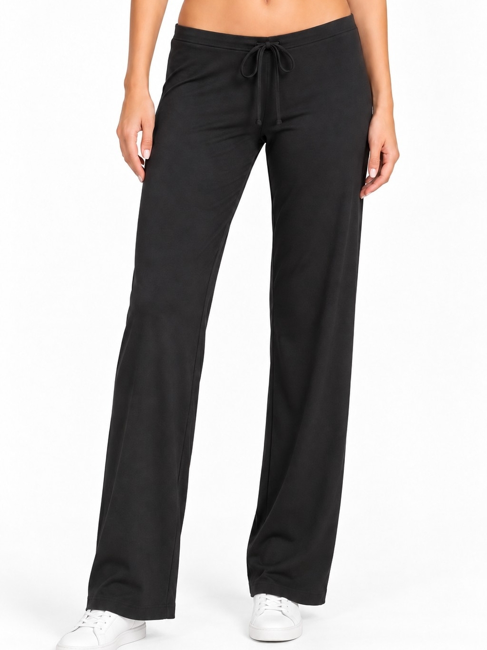 La Perla Black Cotton Blend Low Rise Drawstring Lounge Pants Size Medium granola